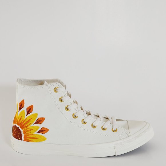 Converse CTAS Hi X You 'Floral Embroidery' Unisex Sneakers 163038C NWT - Picture 2 of 6
